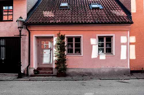 Rosa Haus in Schweden